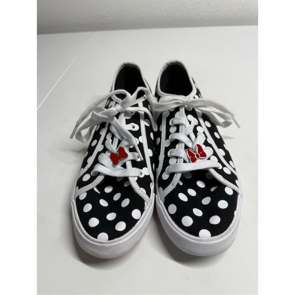 Disney Parks Minnie Mouse Polka Dot Canvas Sneakers Women’s Size 8 - Picture 2 of 14